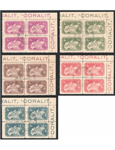 30/6/1945 - Luogotenenza Coralit Ciclista con annulli di Brescia dell’ultimo giorno di validità, serie n° 8/12 in quartina. Cert