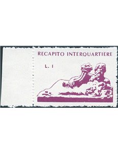1943 - Luogotenenza Occup. Tedesca di Napoli Recapito Interquartiere - Servizio postale per la città ordinato dal comandante ted