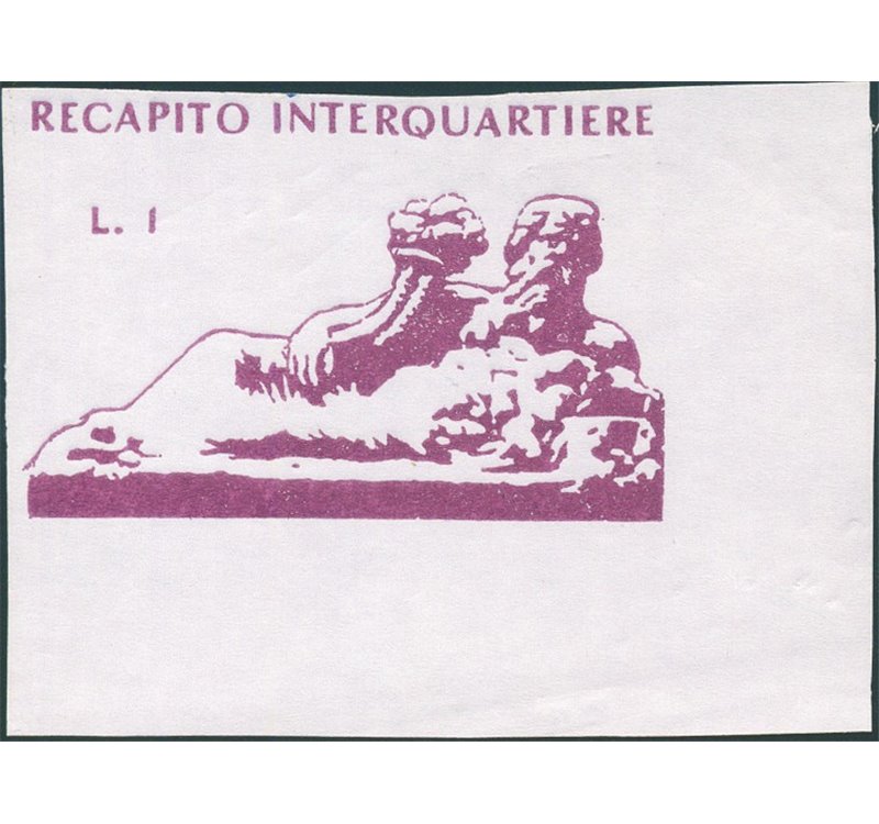 1943 - Luogotenenza Occup. Tedesca di Napoli Recapito Interquartiere - Servizio postale per la città ordinato dal comandante ted