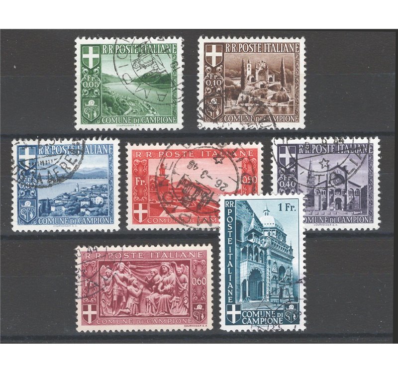 Emissioni Autonome - Campione - 1944 - Paesaggi e Vedute, serie n° 6/12. Cat. € 100 (U)