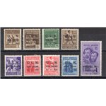 Emissioni C.L.N. - Sesto Calende - Fratelli Bandiera soprast., serie n° 1/9. Cert.: Raybaudi. Cat. € 3.750 (**)