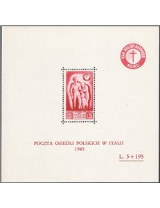 Corpo Polacco - 1946 - BF Soccorso di guerra, serie n° 2/4. Cert.: IC. Cat. € 900 (**)