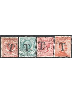 Terre Redente - Trentino Alto Adige - Bolzano 1 - 1918/19 - Soprast. con "T" in nero, serie n° BZ1 1/4. Cat. € 70 (U)