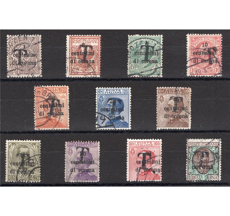 Terre Redente - Trentino Alto Adige - Bolzano 1 - 1918/19 - Trento e Trieste soprast. con "T" in nero, serie n° BZ1 11/19A. Cert