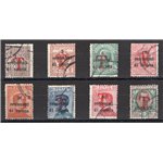 Terre Redente - Trentino Alto Adige - Bolzano 1 - 1918/19 - Trento e Trieste soprast. con "T" in rosso, serie n° BZ1 20/27. Cert