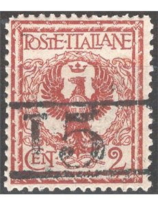 Terre Redente - Trentino Alto Adige - Bolzano 3 - 1918/19 - Floreale 2 c. con soprast. "T5", n° BZ3 10. Cert.: Biondi. Cat. € 27