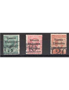 Terre Redente - Trentino Alto Adige - Bolzano 3 - 1918/19 - Venezia Tridentina con soprast. "T", serie n° BZ3 11/13. Cert.: Bion