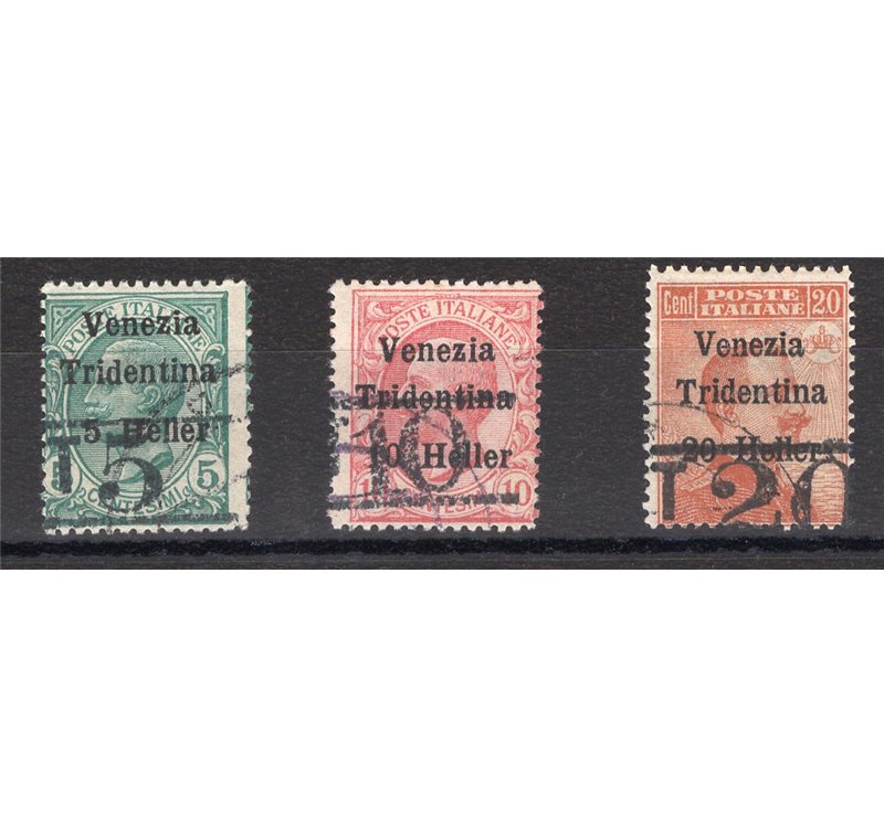 Terre Redente - Trentino Alto Adige - Bolzano 3 - 1918/19 - Venezia Tridentina con soprast. "T", serie n° BZ3 11/13. Cert.: Bion