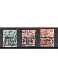 Terre Redente - Trentino Alto Adige - Bolzano 3 - 1918/19 - Francobolli di Trento e Trieste con soprast. "T", serie n° BZ3 14/16