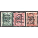 Terre Redente - Trentino Alto Adige - Bolzano 3 - 1918/19 - Venezia Tridentina con soprast. "T5",  "T10" e "T20" nuovo val. di s