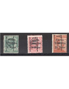 Terre Redente - Trentino Alto Adige - Bolzano 3 - 1918/19 - Venezia Tridentina con soprast. "T5",  "T10" e "T20" nuovo val. di s