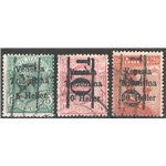 Terre Redente - Trentino Alto Adige - Bolzano 3 - 1918/19 - Venezia Tridentina con soprast. "T5",  "T10" e "T20" nuovo val. di s