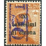 Terre Redente - Trentino Alto Adige - Bolzano 3 - 1918/19 - Venezia Tridentina 20 c. con soprast. "T20" in violetto nuovo val. d