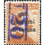 Terre Redente - Trentino Alto Adige - Bolzano 3 - 1918/19 - Venezia Tridentina 20 c. con soprast. "T20" in violetto nuovo val. d