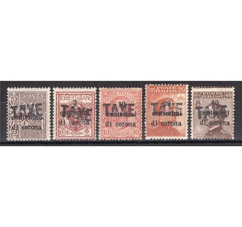 Terre Redente - Trentino Alto Adige - Bolzano 3 - 1918/19 - Francobolli di Trento e Trieste 4 val. con soprast. "TAXE", serie n°