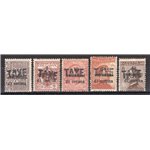Terre Redente - Trentino Alto Adige - Bolzano 3 - 1918/19 - Francobolli di Trento e Trieste 4 val. con soprast. "TAXE", serie n°