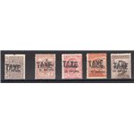 Terre Redente - Trentino Alto Adige - Bolzano 3 - 1918/19 - Francobolli di Trento e Trieste 4 val. con soprast. "TAXE", serie n°