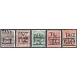 Terre Redente - Trentino Alto Adige - Bolzano 3 - 1918/19 - Francobolli di Trento e Trieste 5 val. con soprast. "TAXE", e "T" se