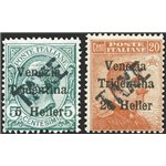 Terre Redente - Trentino Alto Adige - Bolzano 3 - 1918/19 - Venezia Tridentina con soprast. "TAXE", serie n° BZ3 45/46. Cert.: B