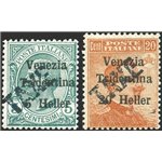 Terre Redente - Trentino Alto Adige - Bolzano 3 - 1918/19 - Venezia Tridentina con soprast. "TAXE", serie n° BZ3 45/46. Cert.: B
