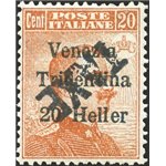 Terre Redente - Trentino Alto Adige - Bolzano 3 - 1918/19 - Venezia Tridentina 20 h. arancio con soprast. "TAXE" obliqua capovol