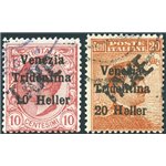 Terre Redente - Trentino Alto Adige - Bolzano 3 - 1918/19 - Venezia Tridentina con soprast. "TAXE", serie n° BZ3 45/45A-46 (3 va