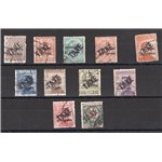 Terre Redente - Trentino Alto Adige - Bolzano 3 - 1918/19 - Francobolli di Trento e Trieste con soprast. "TAXE" in nero, serie n