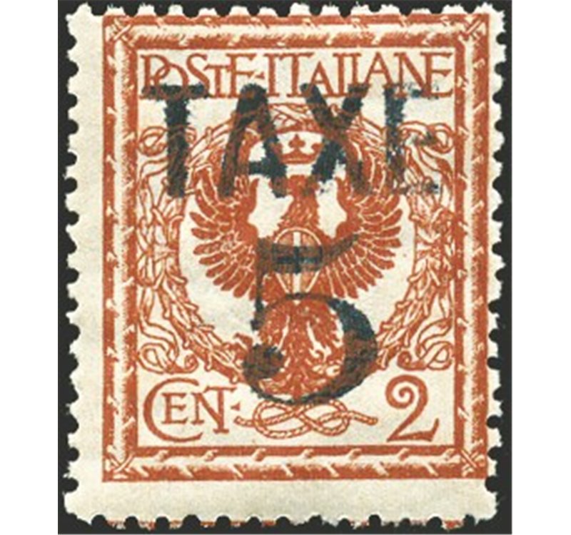 Terre Redente - Trentino Alto Adige - Bolzano 3 - 1918/19 -  Floreale 2 c. con soprast. "TAXE 5" in nero, n° BZ3 75. Cert.: Bion