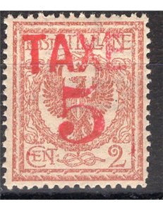 Terre Redente - Trentino Alto Adige - Bolzano 3 - 1918/19 -  Floreale 2 c. con soprast. "TAXE 5" in rosso, n° BZ3 76. Cert.: Bio