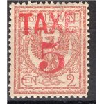 Terre Redente - Trentino Alto Adige - Bolzano 3 - 1918/19 -  Floreale 2 c. con soprast. "TAXE 5" in rosso, n° BZ3 76. Cert.: Bio