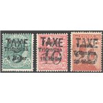 Terre Redente - Trentino Alto Adige - Bolzano 3 - 1918/19 - Venezia Tridentina con soprast. "TAXE" in nero, serie n° BZ3 77/79. 
