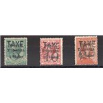 Terre Redente - Trentino Alto Adige - Bolzano 3 - 1918/19 - Venezia Tridentina con soprast. "TAXE" in nero, serie n° BZ3 77/79. 