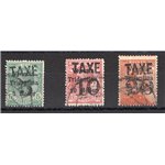 Terre Redente - Trentino Alto Adige - Bolzano 3 - 1918/19 - Venezia Tridentina con soprast. "TAXE" in nero, serie n° BZ3 77/79. 