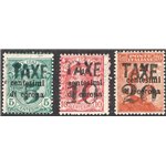 Terre Redente - Trentino Alto Adige - Bolzano 3 - 1918/19 - Francobolli di Trento e Trieste con soprast. “TAXE” in nero, serie n