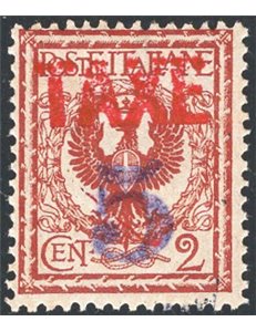 Terre Redente - Trentino Alto Adige - Bolzano 3 - 1918/19 - Floreale 2 c. soprast. “TAXE”, n° BZ3 82A. Cert.: IC. Cat. € 280 (**