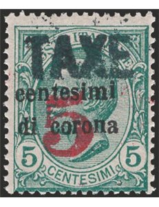 Terre Redente - Trentino Alto Adige - Bolzano 3 - 1919 - Trento e Trieste 5 c. soprast. “TAXE”, n° BZ3 82B (**)