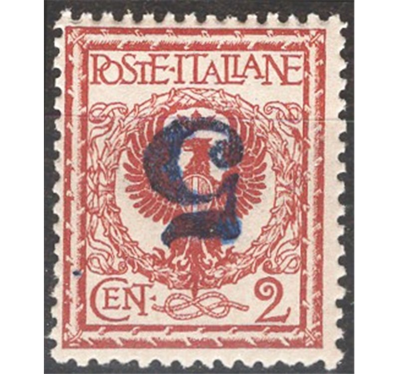 Terre Redente - Trentino Alto Adige - Bolzano 3 - 1918/19 -  Floreale 2 c. con soprast. "5" capovolta, n° BZ3 86a. Cat. € 135 (*