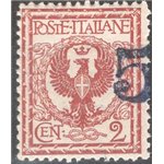 Terre Redente - Trentino Alto Adige - Bolzano 3 - 1918/19 -  Floreale 2 c. con soprast. "5" fortemente spostata, n° BZ3 86b. Cat