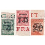 Terre Redente - Trentino Alto Adige - Bolzano 3 - 1918/19 - Venezia Tridentina con soprast. azzurro nerastra, serie n° BZ3 88/90