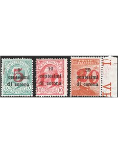 Terre Redente - Trentino Alto Adige - Bolzano 3 - 1918/19 - Trento e Trieste soprast., serie n° BZ3 94/94B. Cat. € 202 (**) 