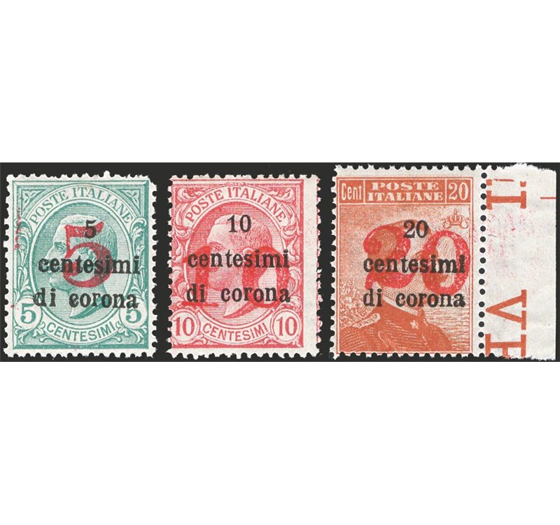Terre Redente - Trentino Alto Adige - Bolzano 3 - 1918/19 - Trento e Trieste soprast., serie n° BZ3 94/94B. Cat. € 202 (**) 