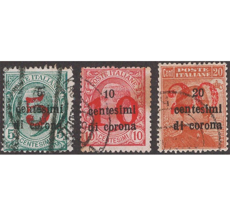 Terre Redente - Trentino Alto Adige - Bolzano 3 - 1918/19 - Trento e Trieste soprast., serie n° BZ3 94/94B. Cat. € 165 (U)