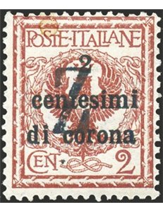 Terre Redente - Trentino Alto Adige - Bolzano 3 - 1918/19 - Venezia Tridentina 2 c. con soprast. in nero di una "Z", n° BZ3 99. 