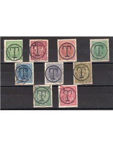 Terre Redente - Trentino Alto Adige - Bolzano 3 - 1918/19 - Francobolli d'Austria con soprast. “T” in nero, serie n° BZ3 100/108