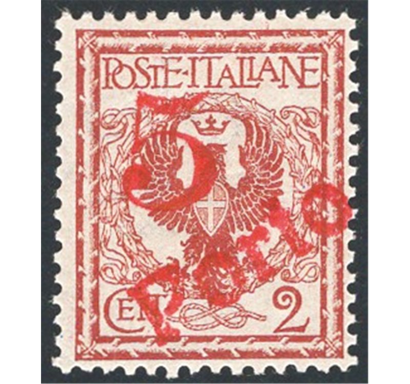 Terre Redente - Trentino Alto Adige - Bolzano 3 - 1919 - Floreale 2 c. con soprast. “5” a mano e “PORTO” in diagonale, n° BZ3 12