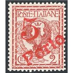Terre Redente - Trentino Alto Adige - Bolzano 3 - 1919 - Floreale 2 c. con soprast. “5” a mano e “PORTO” in diagonale, n° BZ3 12