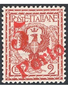 Terre Redente - Trentino Alto Adige - Bolzano 3 - 1919 - Floreale 2 c. con soprast. “5” a macchina e “PORTO” in diagonale, n° BZ