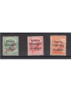 Terre Redente - Trentino Alto Adige - Bolzano 3 - 1918/19 - Venezia Tridentina soprast. in rosso "Porto S.T.", serie n° BZ3 130/