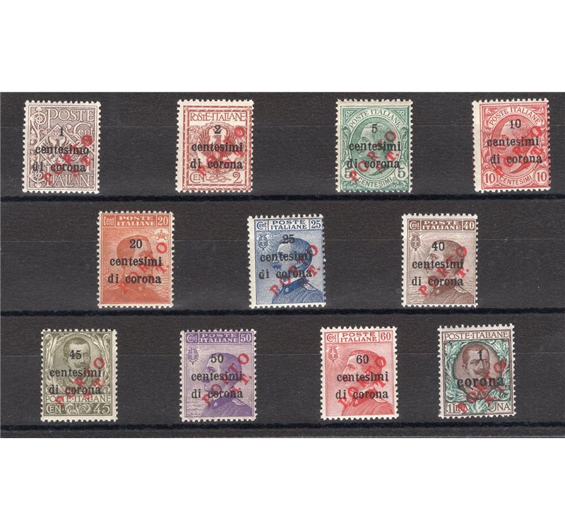 Terre Redente - Trentino Alto Adige - Bolzano 3 - 1918/19 - Trento e Trieste soprast. in rosso "Porto S.T.", serie n° BZ3 133/43
