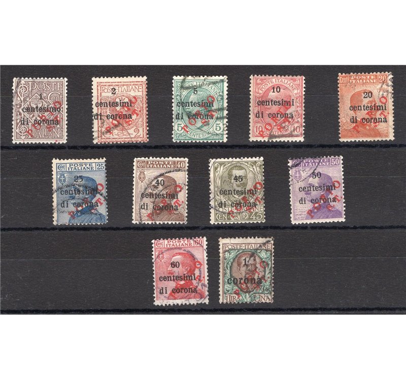 Terre Redente - Trentino Alto Adige - Bolzano 3 - 1918/19 - Trento e Trieste soprast. in rosso "Porto S.T.", serie n° BZ3 133/43